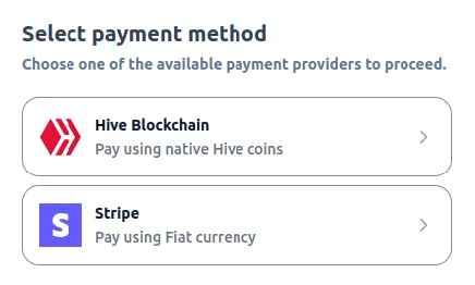 Payment method selection